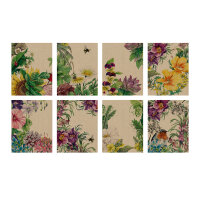 Bustine regalo - Splendore floreale - 40 bustine di carta colorate / bustine piatte con 8 design diversi