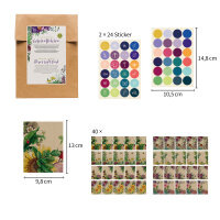 Bustine regalo - Splendore floreale - 40 bustine di carta colorate / bustine piatte con 8 design diversi